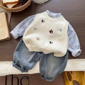 طقم فيست القطة بنطلون جينز