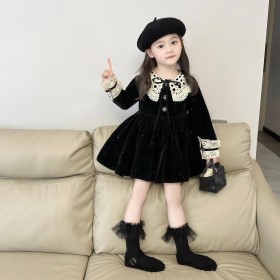 فستان مخمل لميع قبة فرنسي