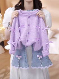 طقم بنفسجي فيونكات