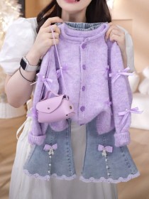 طقم بنفسجي فيونكات