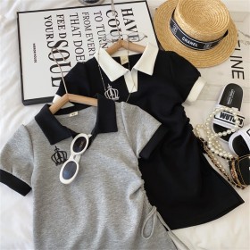 فستان بولو تاج مطرز