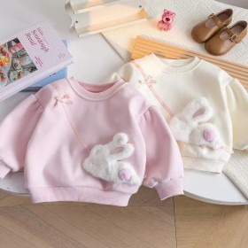 بلوزة زهري فرو الارنب