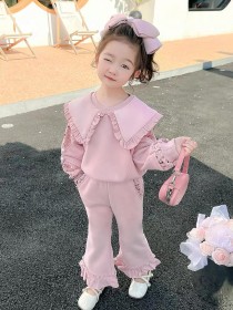 طقم زهري بلوزة مع أكمام لميع