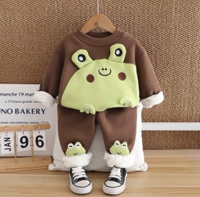 طقم مبطن فرو تقيل شكل ضفدع