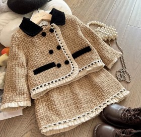 طقم مونس بني بازرار سوداء