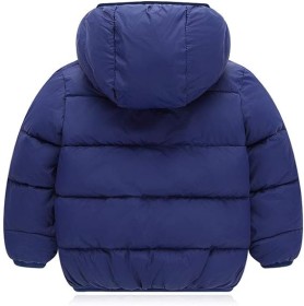 جاكيت نفخ كحلي شتوي مبطن فرو