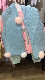 طقم 3 قطع جاكيت خروف مع طابات