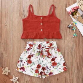 طقم شورت الوردة الجوري