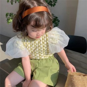 طقم أخضر كم نفخ