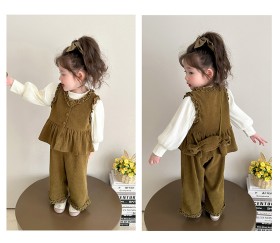 طقم قرنسي بني مع شنتة