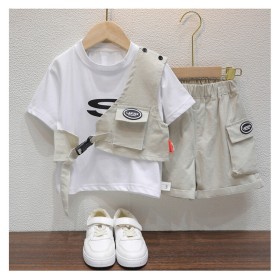 طقم ولادي 3 قطع بلوزة S وفيست