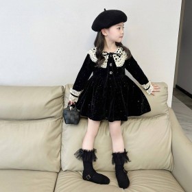 فستان مخمل لميع قبة فرنسي