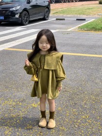 فستان أخضر قبة دائرة