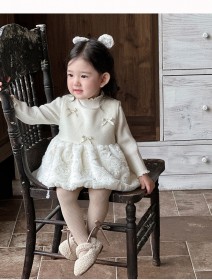 فستان فرو ناعم ابيض